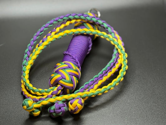 Mardi Gras Braided Falls - Paracord Flogger