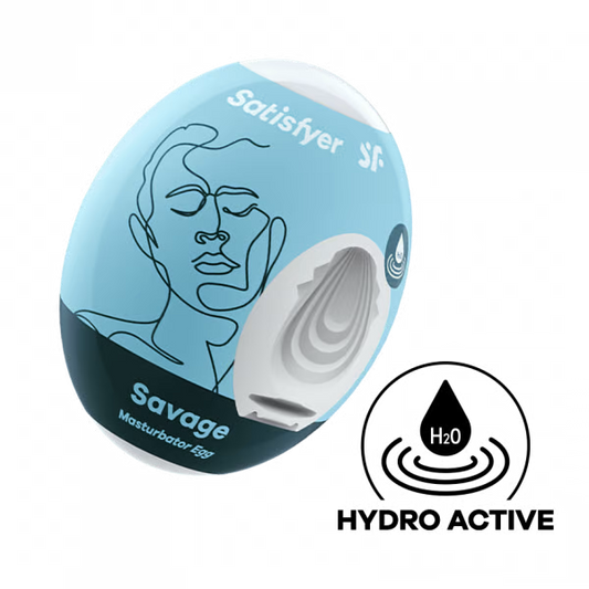 Masturbator Egg Single (Savage) Light Blue